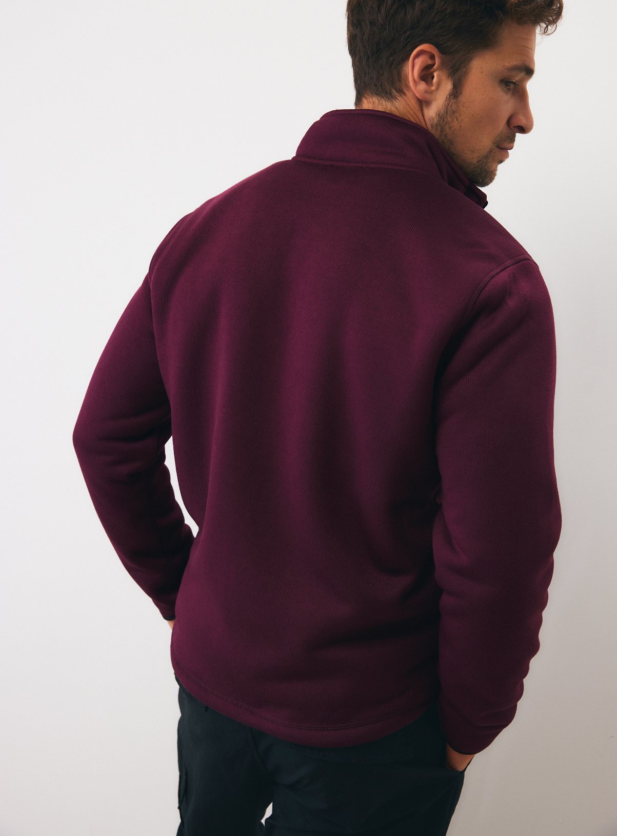 Dark Red Borg Fleece Jacket XXXL - Image 5 thumbnail
